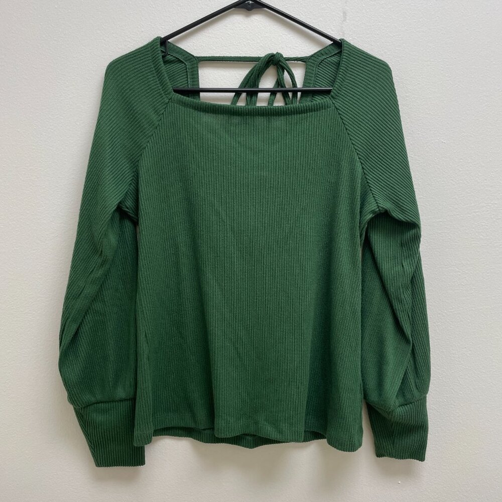 Free Assembly Brand Green Knit Sweater | Women's Size Large